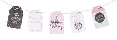 3453080 Geschenk-Anhänger Geburtstag I, 10St sort. 