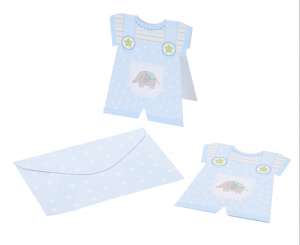 3453105 Baby-Boy, Karte - Kuvert, 12cm, 6St 