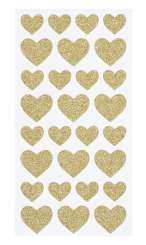 3453402 Glitzer-Sticker Herz, gold 