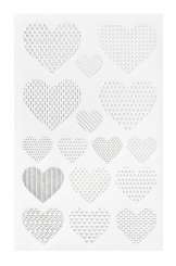 3453409 Sticker Herzen, silber, 2 Blatt 