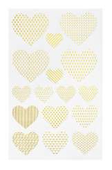 3453410 Sticker Herzen, gold, 2 Blatt 