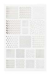 3453413 Sticker Quadratisch, silber, 2 Blatt 