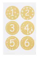 3453420 Sticker Adventszahlen 1-24, natur 