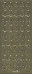 3460129 Sticker Zahl 4 gold 