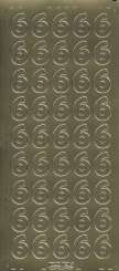 3460133 Sticker Zahl 6 gold 