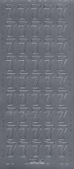 3460136 Sticker  Zahl 7  silber 