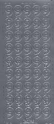 3460140 Sticker Zahl 9 silber 