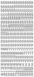 3460259 Sticker Buchstaben klein gold 
