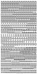 3460270 Sticker Buchstaben/Zahlen mini silber 
