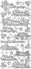 3460277 Sticker Frohe Weihnachten gold 