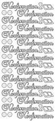 3460282 Sticker Konfirmation silber 
