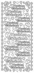 3460285 Sticker Herzlichen Glückwunsch gold 