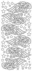 3460340 Kontruensticker Flügel-Sterne  silber 