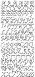3460346 Konturensticker  Buchstaben gross (12mm) silber 