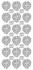 3460368 Sticker  Jubiläumszahl 50  gold 