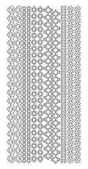 3460372 Sticker  Deko-Borten sort.  silber 