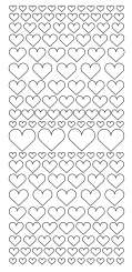 3460373 Sticker  Herzen sort.  gold 