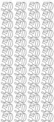 3460380 Sticker  Zahl 50  gold 
