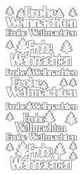 3460385 Sticker  Frohe Weihnachten  silber 