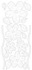 3460393 Sticker  Blüten  silber 