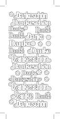 3460406 Sticker  Dankeschön  silber 