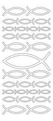 3460412 Konturensticker Fische sort weiss 