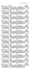 3460419 Konturensticker Wir heiraten weiss 