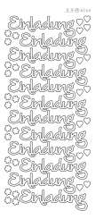 3460423 Konturensticker Einladung weiss 