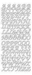 3460424 Konturensticker Buchstaben gross (12mm) weiss 