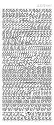 3460425 Konturensticker Buchstaben klein (8mm)weiss 