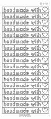 3460453 Konturensticker handmade with & , weiss 