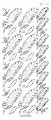 3460458 Konturensticker Federn, weiss 