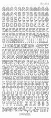 3460459 Konturensticker Buchstaben gross (12mm) weiss 
