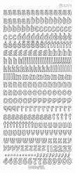 3460460 Konturensticker Buchstaben klein (8mm) weiss 