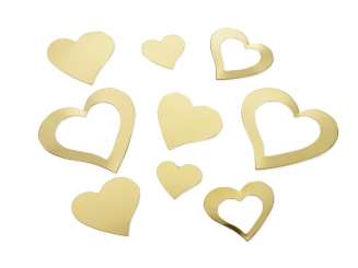 3471103 Metallstreuherzen 2,5/1,6/1 cm, 30 gr. sort. gold 