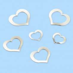 3471108 Metall Streuherzen II silber 40 St 