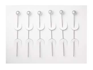 3471120 Schmuck-Nadeln weiss, ca. 6cm,6St. A+ 