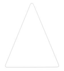 3471172 Metall-Dreieck 30x50cm weiss  