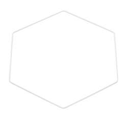 3471190 Metall-Sechseck 20cm weiss  