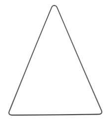 3471272 Metall-Dreieck 30x50cm schwarz  