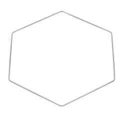 3471390 Metall-Sechseck 20cm silber 