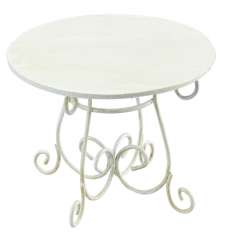 3473002 Tisch Metall 6.6x8cm weiss 