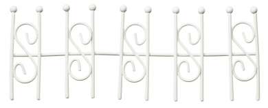 3473017 Zaun-Metall, 17x6,5cm, weiss 