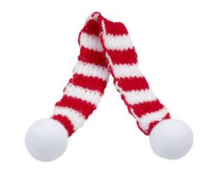 3481024 Schal, 2St 15cm rot-weiss 