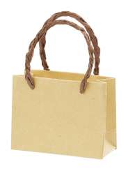 3481122 Mini Papiertasche 4x1,5x3cm natur  