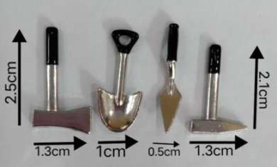 3481157 Mini-Gartenwerkzeug 2,1-2,5cm 4St. 