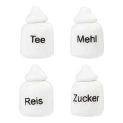 3481176 Porzellan-Dosen 1,2 - 1,8 cm, weiß, 4 St. sort. 