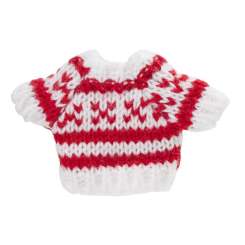 3481189 Mini-Pullover 3,5 x 5 cm, weiß/rot 