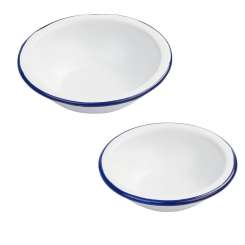 3481191 Schüssel-Set 3,2/2,8 cm, weiß/Metall, Set à 2 St. 