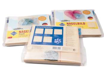 34.NB5 Nagelbild Fledermaus 20x20x1,5cm, Sperrholzplatte inkl. Nägel 